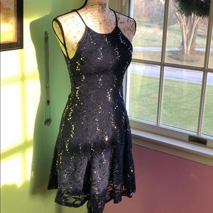 Blue and silver dress